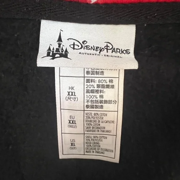 Black Minnie Mouse full zip jacket with decorative hood - Picture 3 of 3